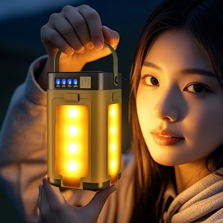 캠핑용 조명으로 고른 태양광 충전식 겸용 캠핑 랜턴 LED 조명 4패널 써보니 가성비 대박이네요