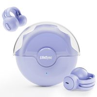 LifeSync 오픈형 블루투스 이어폰 귀걸이형 무선 이어폰 귀 안아픈 운동용 자동페어링 방수 - 블루투스 이어폰