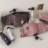 바른마켓 도트 무늬 초경량 접이식 우양산 UV 자외선 차단 - 양산