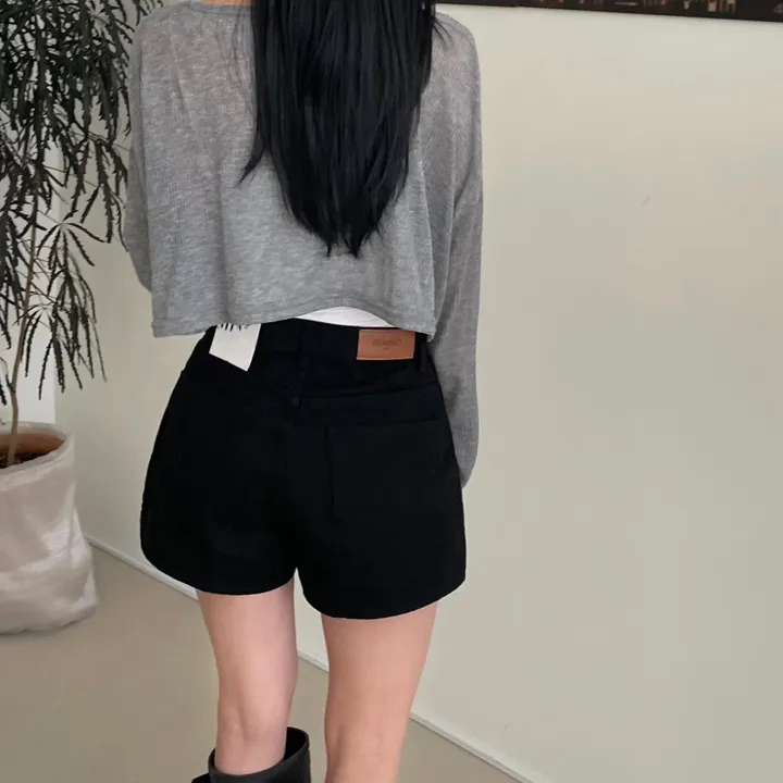 당일🚀[반쪽허벅지] 면 데님 3부 숏팬츠&반바지(2color) 추가 이미지 3