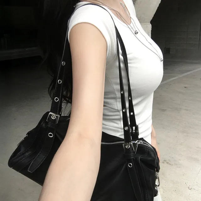 [코디만능템🥨/끈조절O] 헤일 아일렛 버클 스퀘어 숄더백 y2k 보부상 데일리 코디아이템 데일리숄더백 끈조절 캐주얼 레더 가방 사계절가방/데일리백 대표 이미지