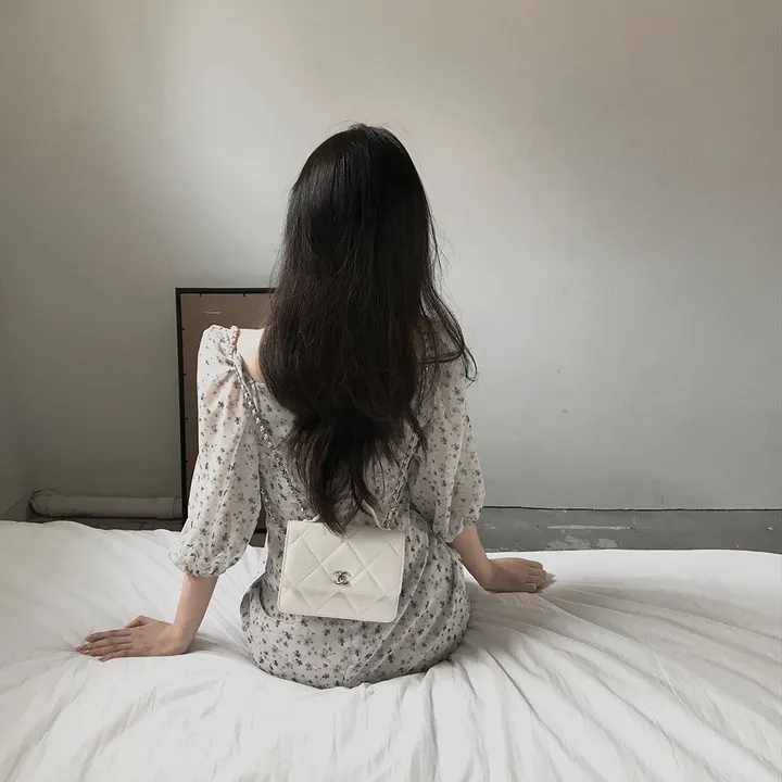 자체제작 #크치Made 포에 플라워 셔링 긴팔 원피스 - ops 추가 이미지 2