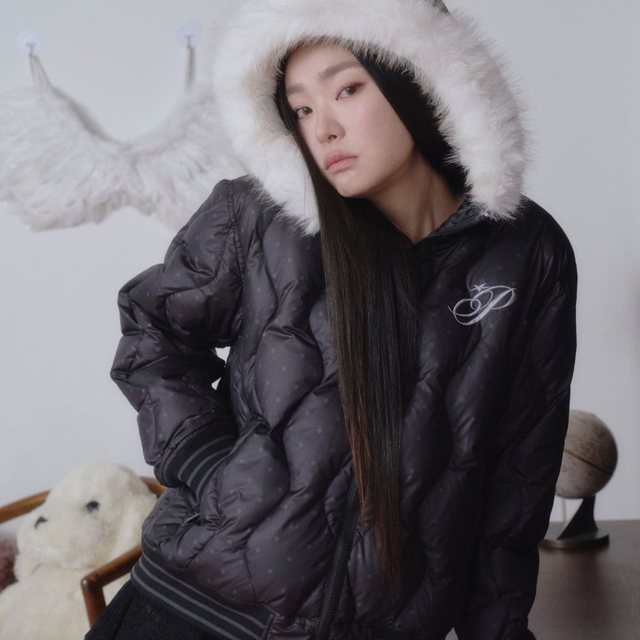 POT QUILTING FUR DOWN BLACK