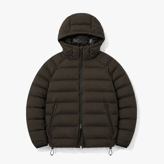 [덕다운ver.] 라이트웨이트 후드 덕다운 패딩 자켓 브라운 COOSJP051BROWN