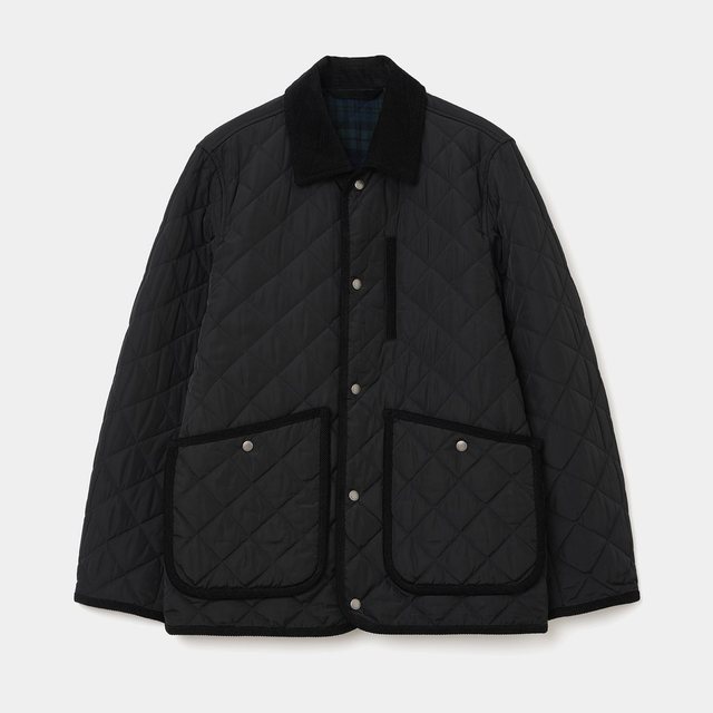 quilted hunting jacket black