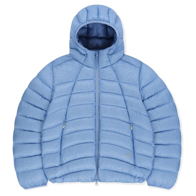 Hooded Fly Light Down Jacket Light Blue