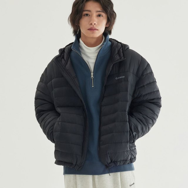커버라이트 패커블 후드 경량 다운 자켓 Black