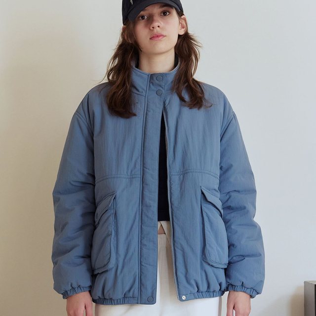 REVERSIBLE PADDED JUMPER (BLUE-GREY)