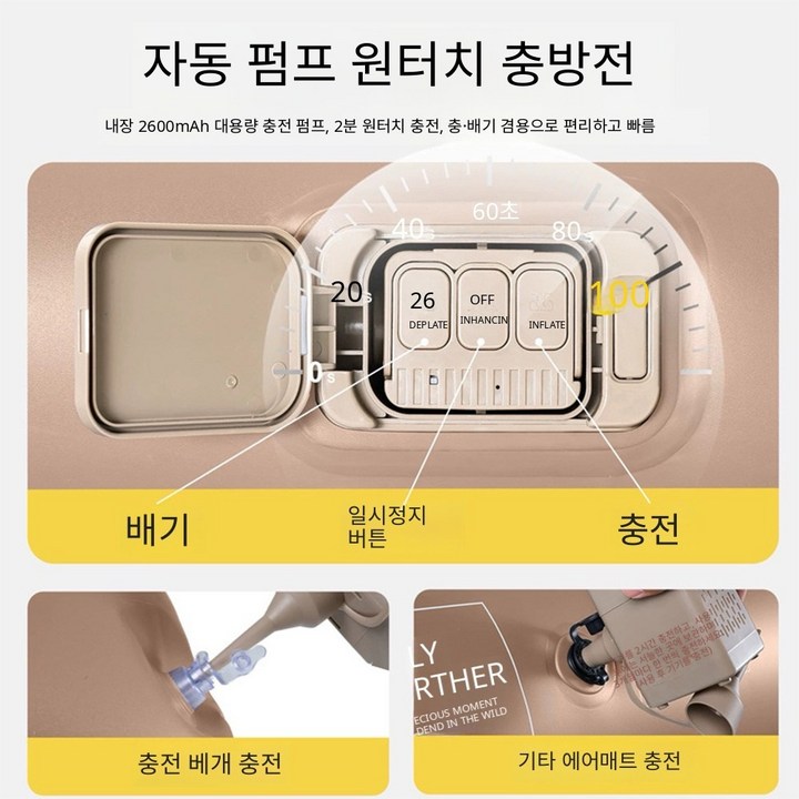 캠핑장에 도착해서 MANTU 아웃도어 자동에어 텐트 가방을 내려놓고 설치를 준비하는 설레는 모습