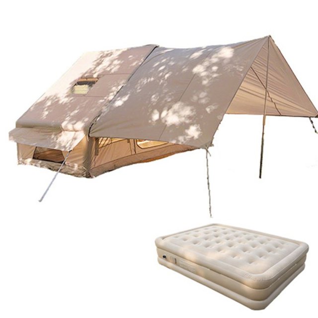 MANTU 아웃도어 자동에어 텐트 + 원터치 자동공기 주입 에어매트 200x150x40cm - 루프탑 텐트